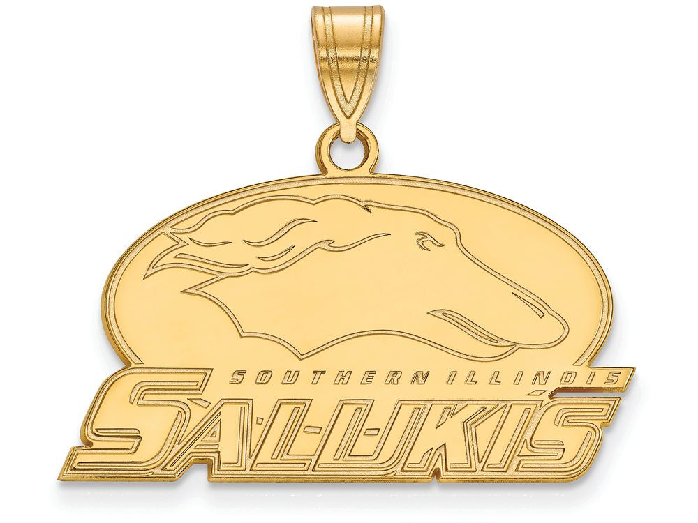 14k Yellow Gold Logoart Southern Illinois University Medium Pendant