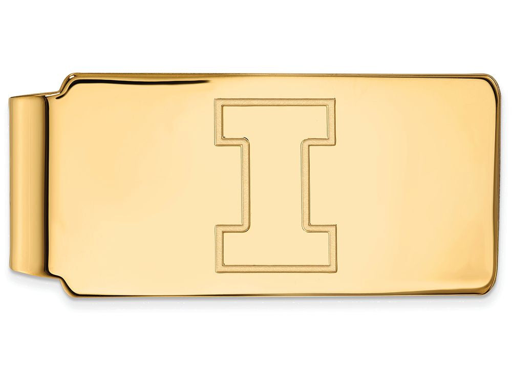 14k Yellow Gold Logoart University Of Illinois Money Clip