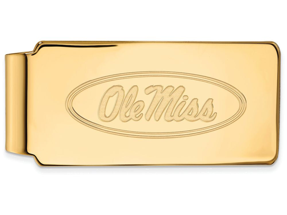14k Yellow Gold Logoart University Of Mississippi Money Clip