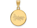 14k Yellow Gold Logoart University Of Nebraska Medium Disc Pendant