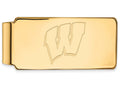 14k Yellow Gold Logoart University Of Wisconsin Money Clip