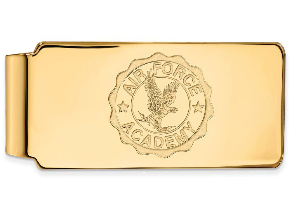 14k Yellow Gold Logoart United States Air Force Academy Crest Money Clip