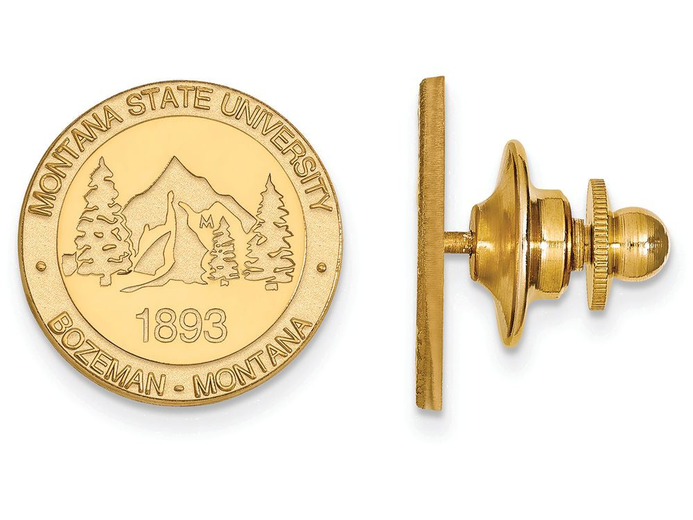 14k Yellow Gold Logoart Montana State University Crest Lapel Pin