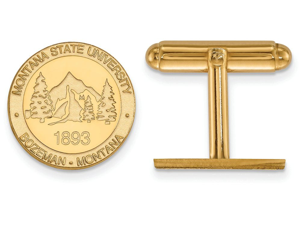 14k Yellow Gold Logoart Montana State University Crest Cuff Link
