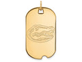 14k Yellow Gold Logoart University Of Florida Large Dog Tag Pendant Necklace