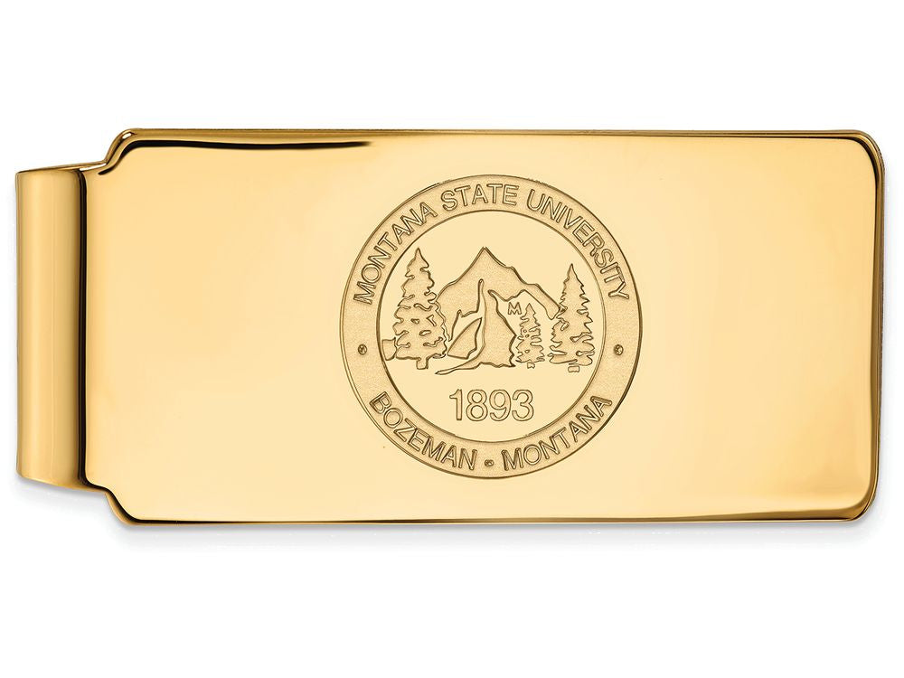 14k Yellow Gold Logoart Montana State University Money Clip Crest