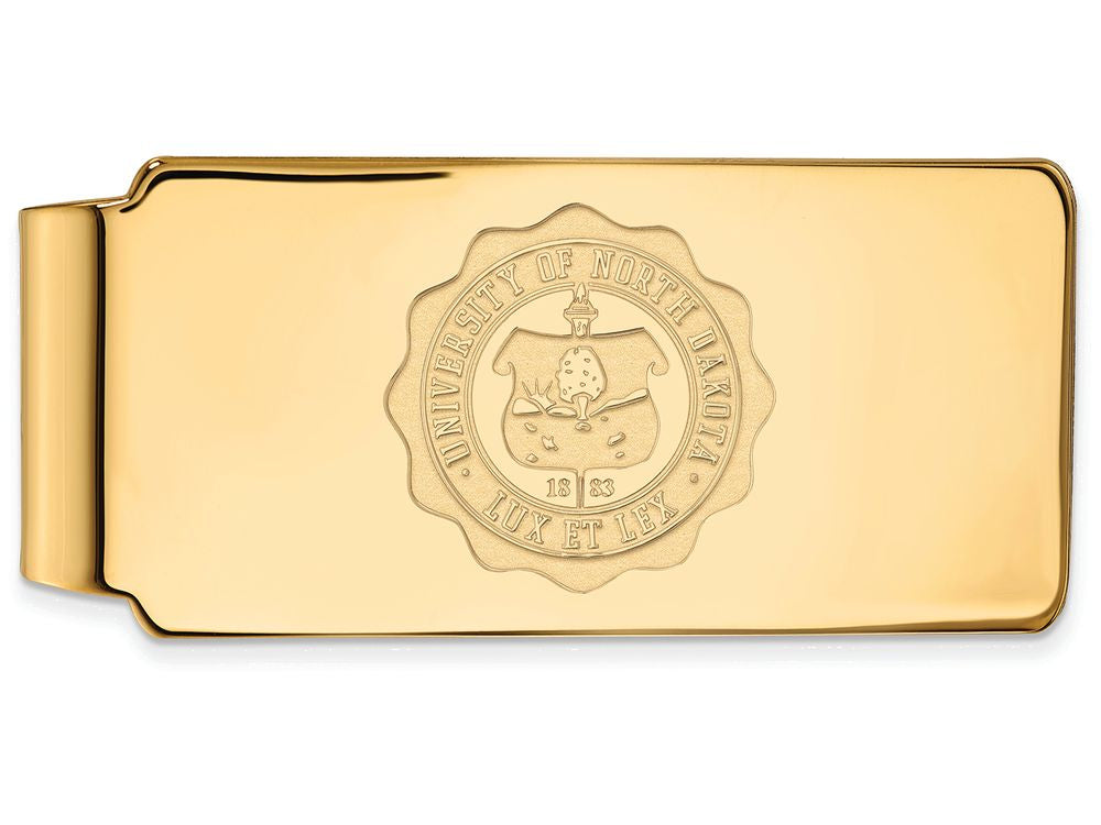 14k Yellow Gold Logoart University Of North Dakota Money Clip Crest