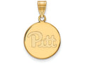 14k Yellow Gold Logoart University Of Pittsburgh Medium Disc Pendant