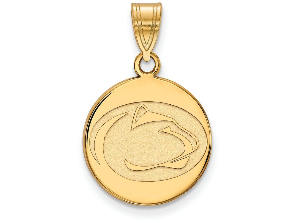14k Yellow Gold Logoart Penn State University Medium Disc Pendant
