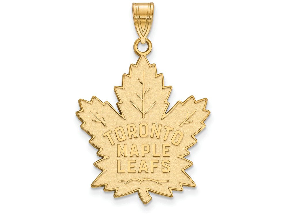 14k Yellow Gold Nhl Logoart Toronto Maple Leafs Extra Large  Pendant