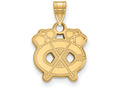 14k Yellow Gold Nhl Logoart Chicago Blackhawks Small Pendant