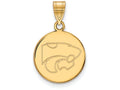 14k Yellow Gold Logoart Kansas State University Medium Disc Pendant