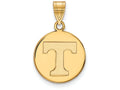 14k Yellow Gold Logoart University Of Tennessee Medium Disc Pendant