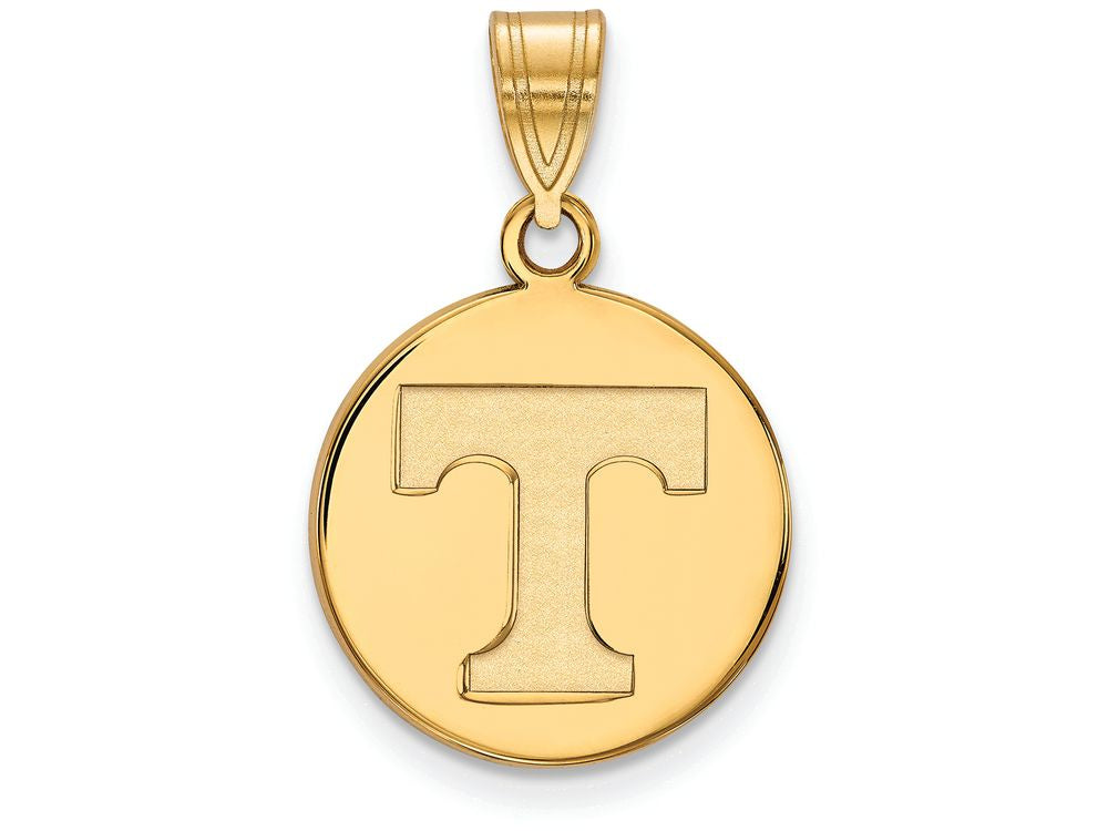 14k Yellow Gold Logoart University Of Tennessee Medium Disc Pendant