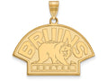 14k Yellow Gold Nhl Logoart Boston Bruins Large Pendant