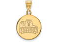 14k Yellow Gold Logoart Baylor University Medium Disc Pendant