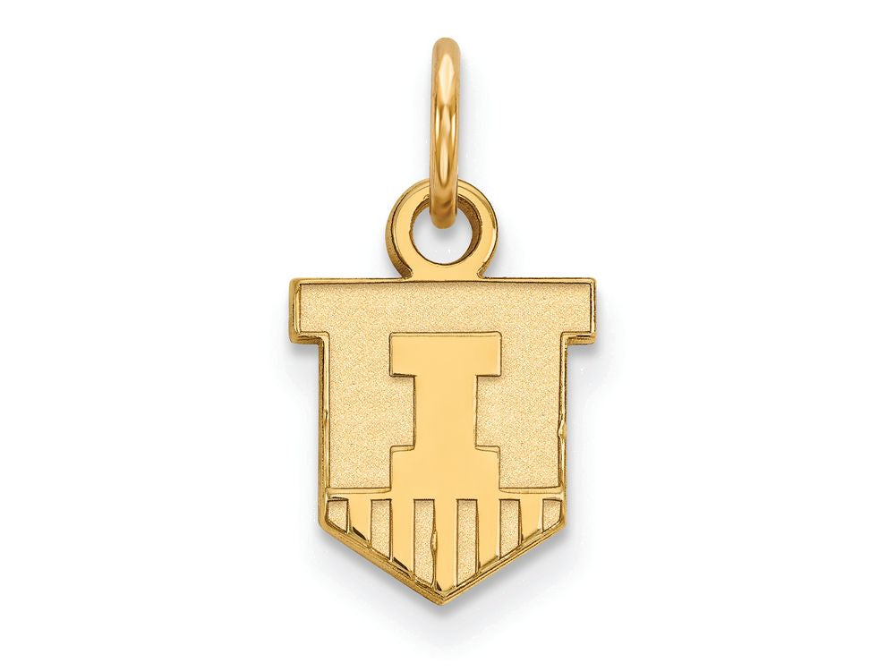 14k Yellow Gold Logoart University Of Illinois Extra Small Pendant