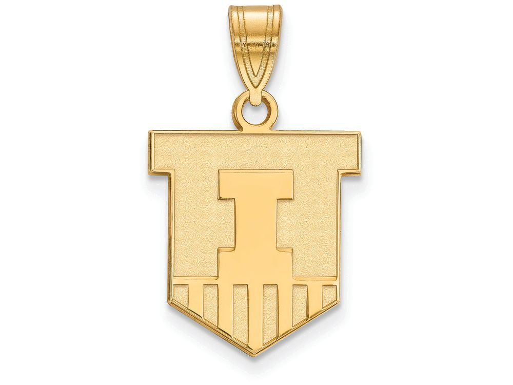 14k Yellow Gold Logoart University Of Illinois Medium Pendant