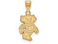 14k Yellow Gold Logoart University Of Wisconsin Medium Pendant