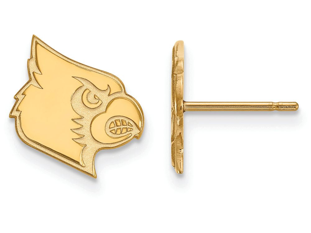 14k Yellow Gold Logoart University Of Louisville Small Post Earrings