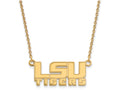 14k Yellow Gold Logoart Louisiana State University Small Pendant Necklace