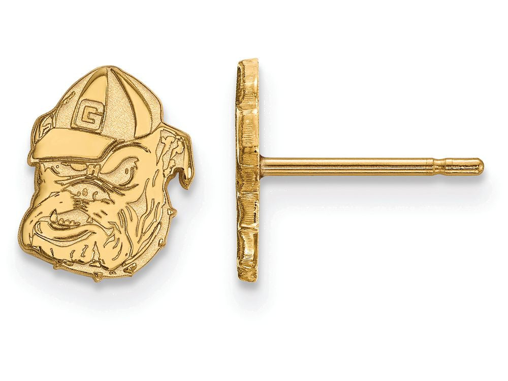 14k Yellow Gold Logoart University Of Georgia Extra Small Post Earrings
