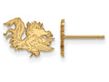 14k Yellow Gold Logoart University Of South Carolina Extra Small Post Earrings