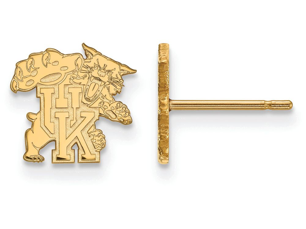 14k Yellow Gold Logoart University Of Kentucky Extra Small Post Earrings