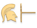 14k Yellow Gold Logoart Michigan State University Small Post Earrings