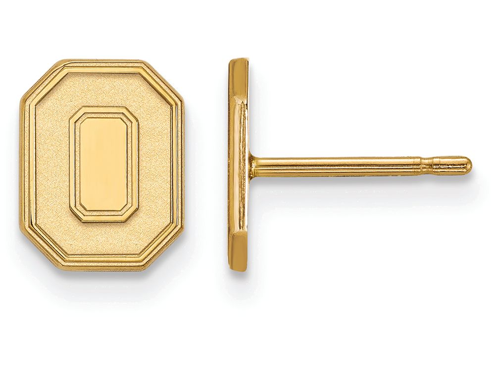 14k Yellow Gold Logoart Ohio State University Extra Small Post Earrings