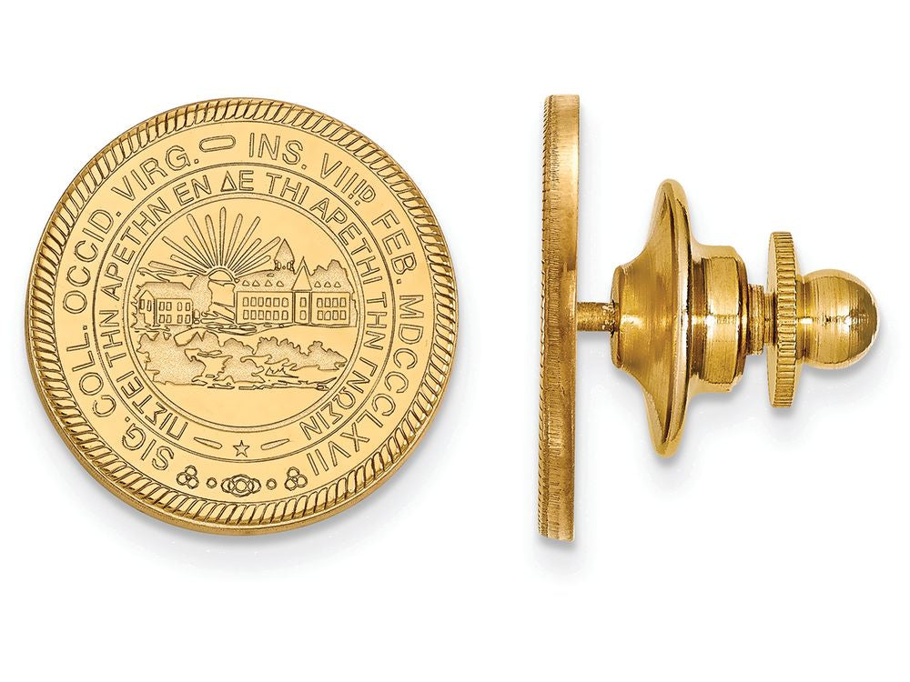 14k Yellow Gold Logoart West Virginia University Crest Lapel Pin