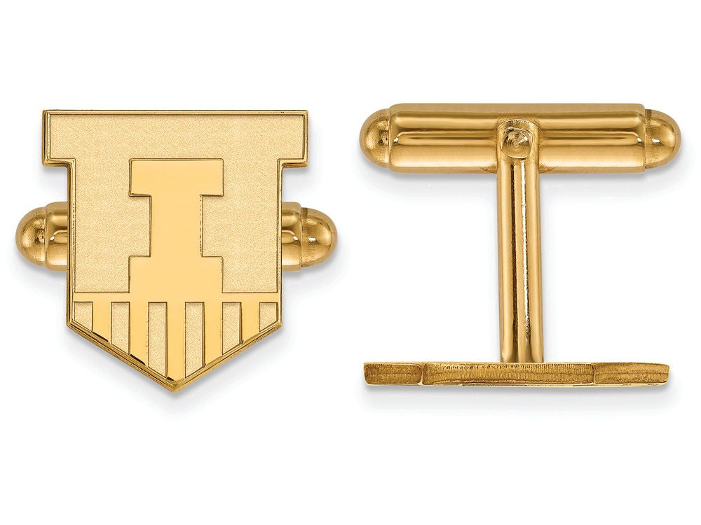 14k Yellow Gold Logoart University Of Illinois Cuff Link