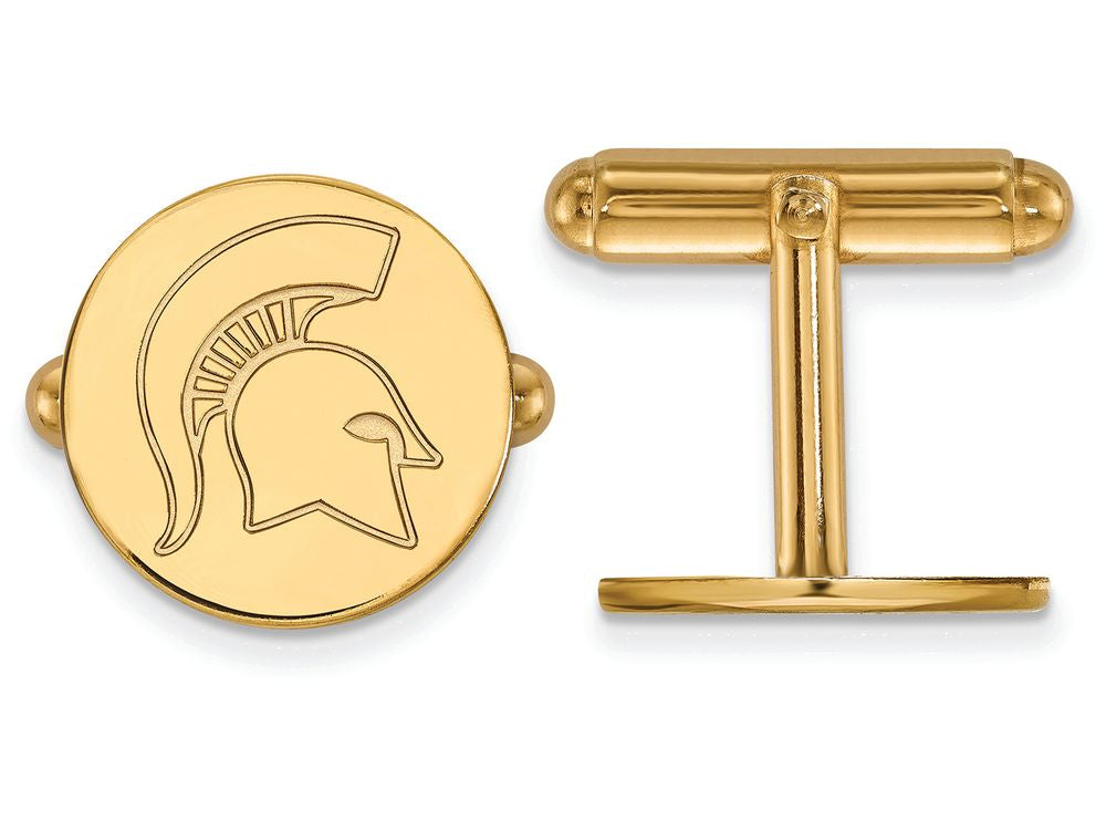 14k Yellow Gold Logoart Michigan State University Cuff Link