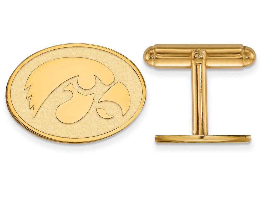 14k Yellow Gold Logoart University Of Iowa Cuff Link