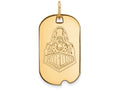 14k Yellow Gold Logoart Purdue Small Dog Tag Pendant Necklace