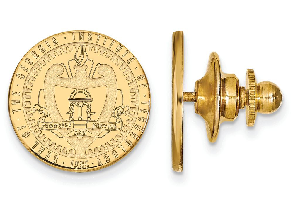 14k Yellow Gold Logoart Georgia Institute Of Technology Crest Lapel Pin