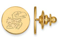 14k Yellow Gold Logoart University Of Kansas Lapel Pin