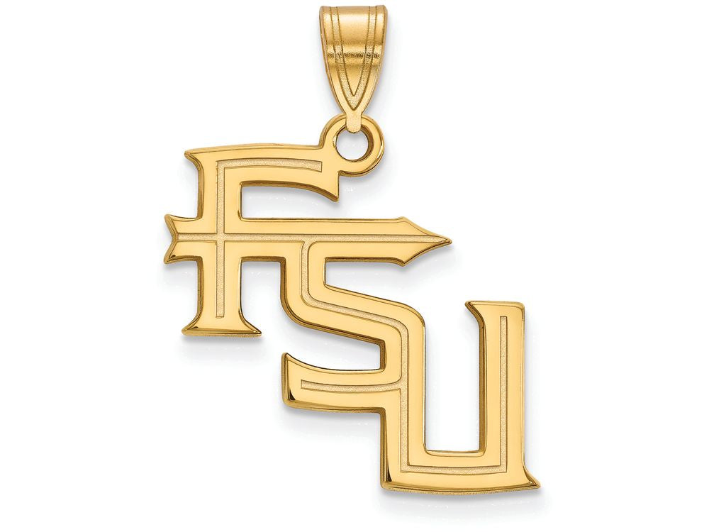 14k Yellow Gold Logoart Florida State University Large Pendant