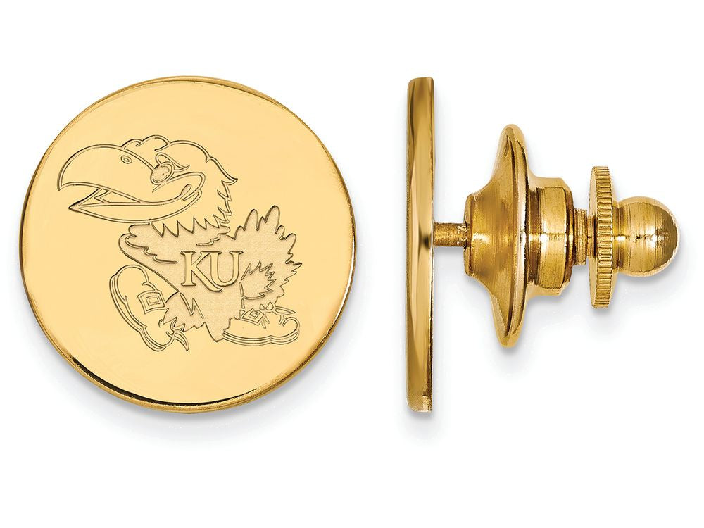14k Yellow Gold Logoart University Of Kansas Lapel Pin