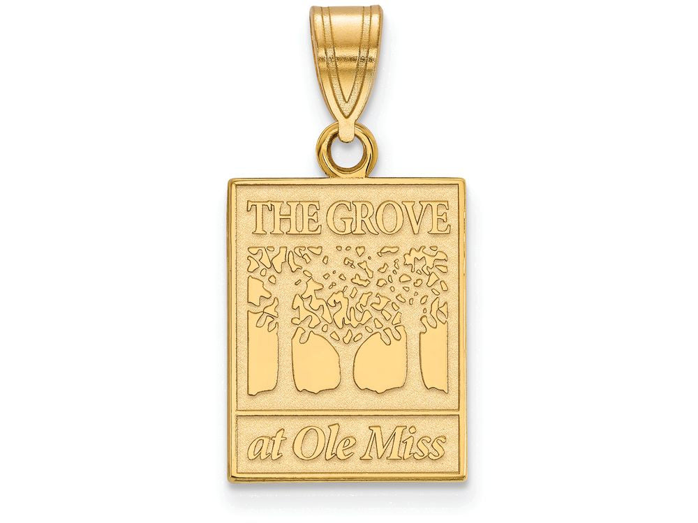 14k Yellow Gold Logoart University Of Mississippi Medium Pendant