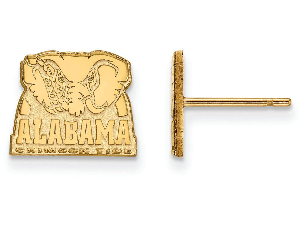14k Yellow Gold Logoart University Of Alabama Extra Small Post Earrings