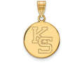14k Yellow Gold Logoart Kansas State University Medium Pendant