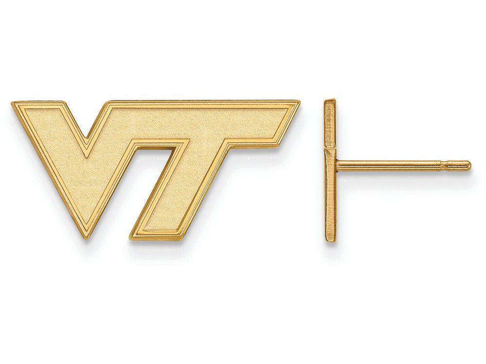 14k Yellow Gold Logoart Virginia Tech Extra Small Post Earrings