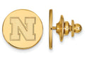 14k Yellow Gold Logoart University Of Nebraska Disc Lapel Pin