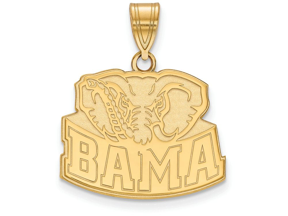 14k Yellow Gold Logoart University Of Alabama Medium Pendant
