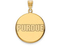 14k Yellow Gold Logoart Purdue Large Disc Pendant