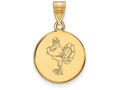 14k Yellow Gold Logoart Virginia Tech Medium Disc Pendant