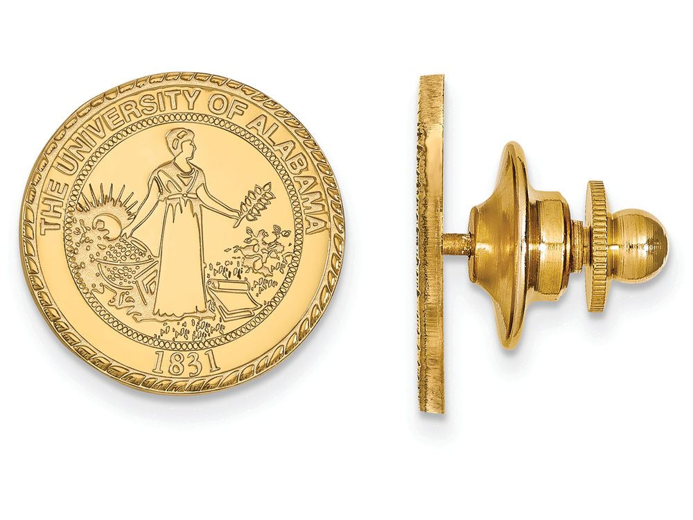 14k Yellow Gold Logoart University Of Alabama Crest Lapel Pin
