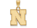 14k Yellow Gold Logoart University Of Nebraska Small Pendant