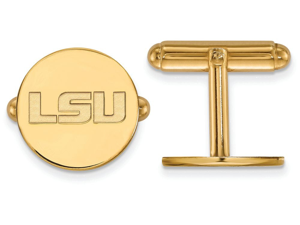 14k Yellow Gold Logoart Louisiana State University Cuff Links